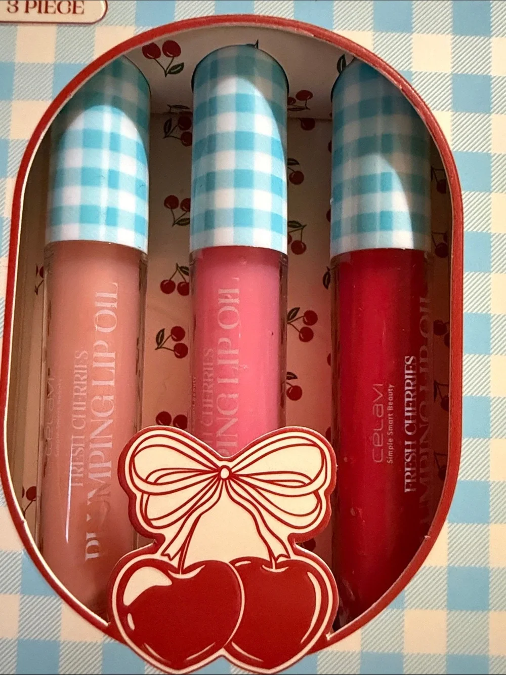 Célavi Fresh Cherries Plumping Lip Oil Trio